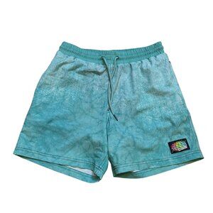 Slunks Mens Shorts Volleyball Lined Athletic Shorts Size M Green Blue